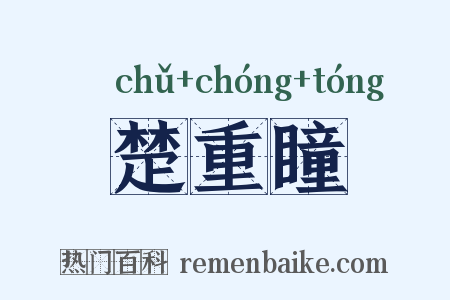 楚重瞳是什么意思的图片